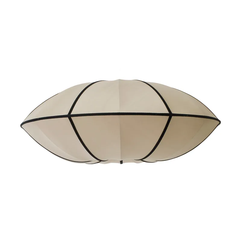 Premium Indochina Classic UFO lamp shade, Offwhite-bordeaux