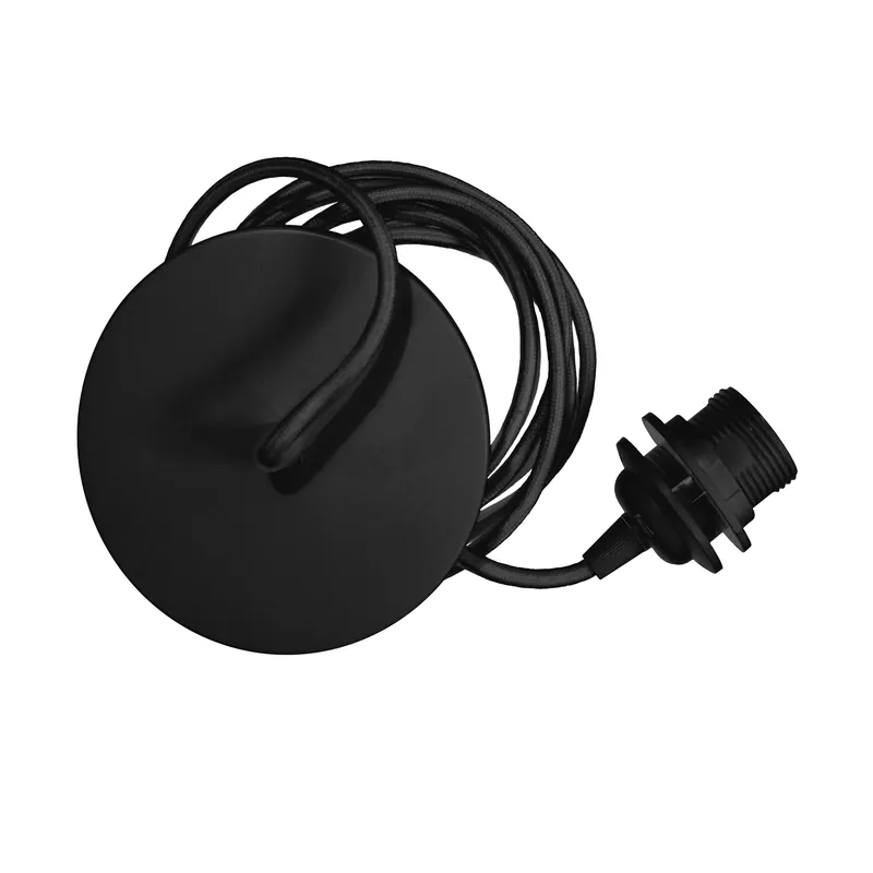 In Demand Rosette cable and suspension set metal, black