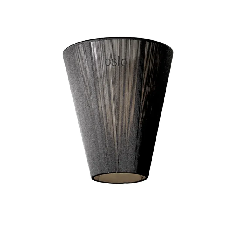 Time-Limited Oslo Wood floor lamp shade, Black