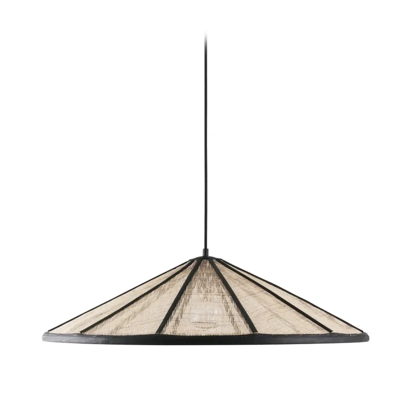 Crafted Akira pendant lamp Ø70 cm, Black-nature