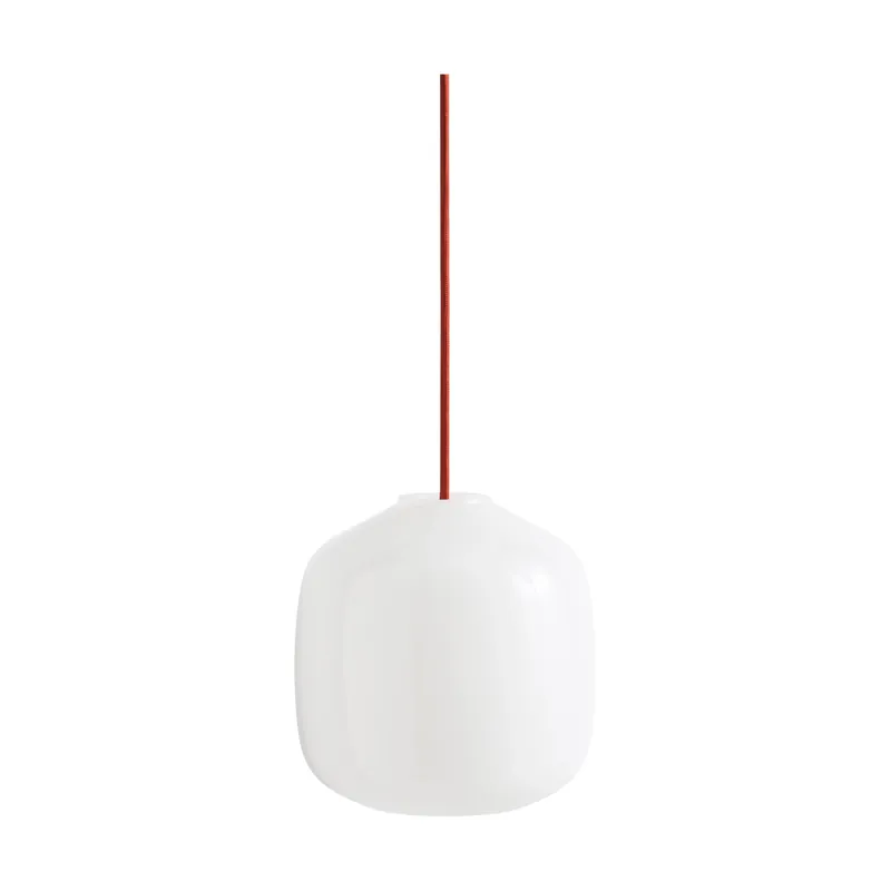 Exclusive Buoy pendant lamp Ø20 cm, Opal glass-rusty red