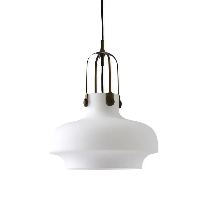Copenhagen pendant lamp SC6, opal glass-brass Special Offer