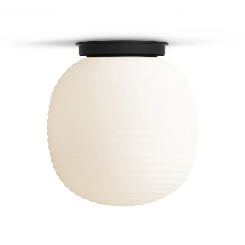 Lantern ceiling lamp medium, Frosted white opal glass New Arrival