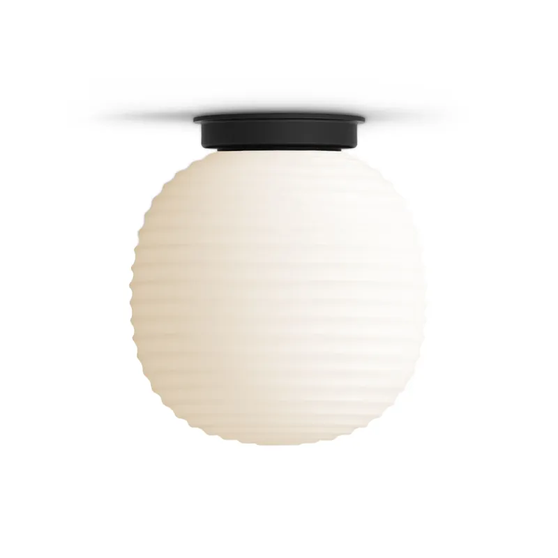 Lantern ceiling lamp small, Frosted white opal glass Flash Sale