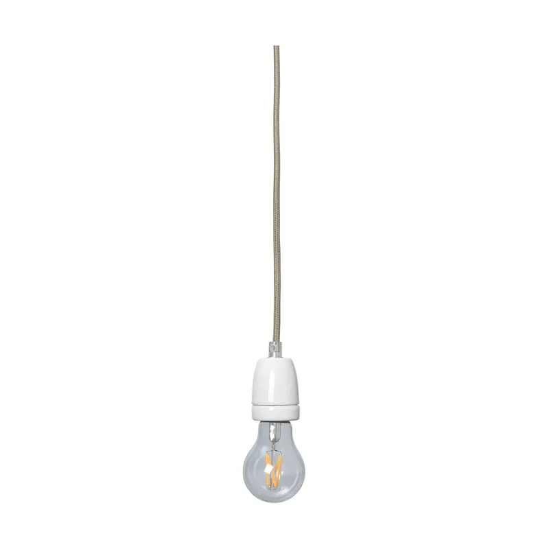 Textile cord with ceramic socket pendant, Dark Cashmere Order Now