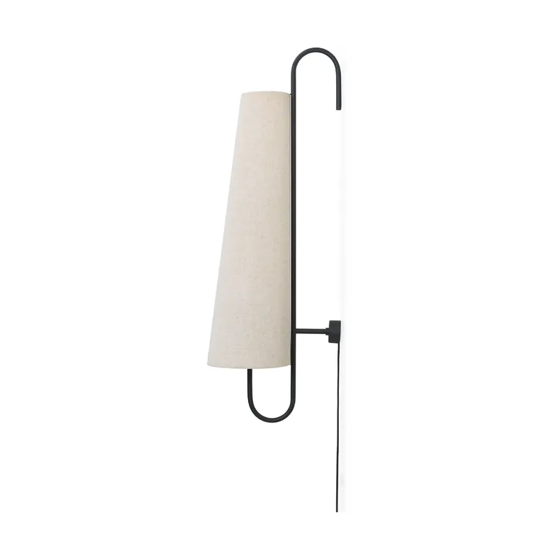 Ancora wall lamp, Black-Natural Free Returns