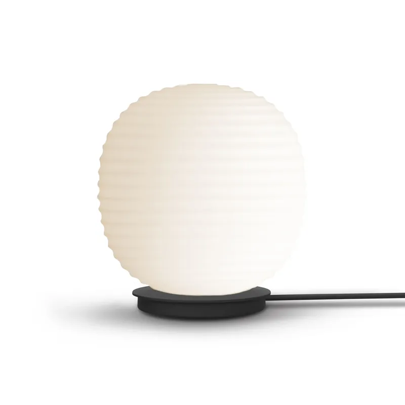 Lantern Globe table lamp small, Frosted white opal glass Shop Now