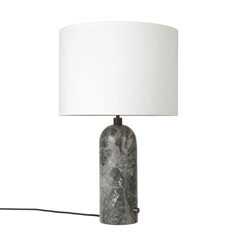 Latest Gravity S table lamp, white marble-canvase