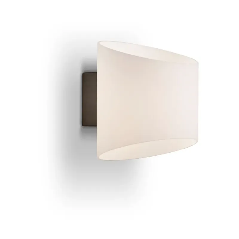 In Demand Evoke wall lamp oval, Anthracite-opal glass