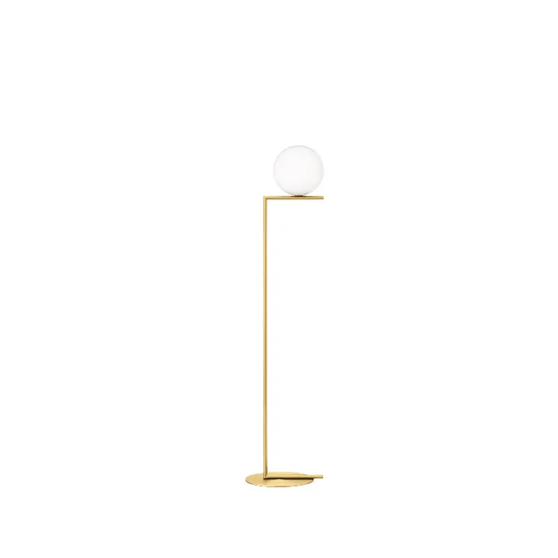 IC lights F1 floor lamp, Brushed brass, opal Genuine