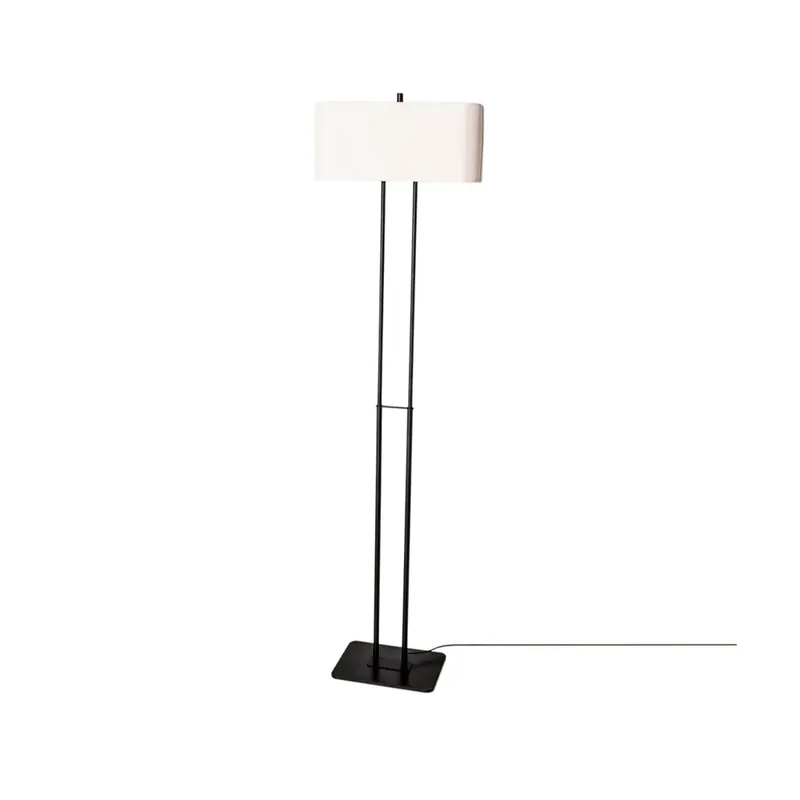 Luton floor lamp, Black/white Crafted