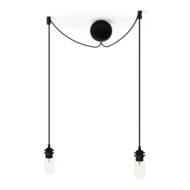 Cannonball ceiling cup with 2 cords, black Seasonal Sale