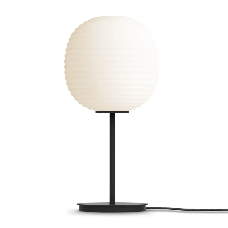 Lantern table lamp small, Frosted white opal glass Next Day Delivery