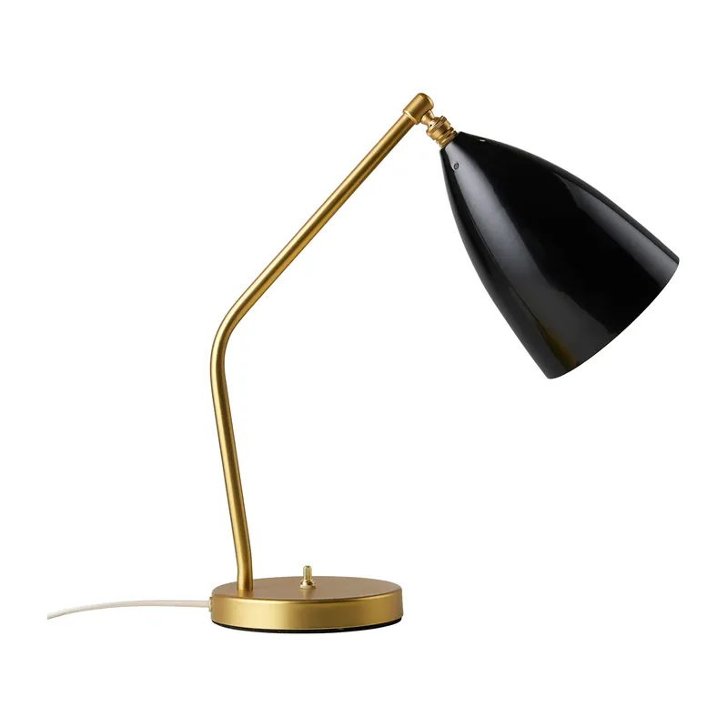Gräshoppa table lamp glossy, Alabaster white-brass Big Sale