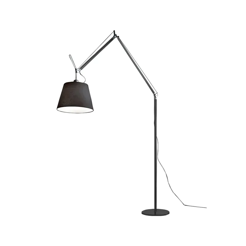 Modern Tolomeo Mega floor lamp, Parchment black, ø42cm