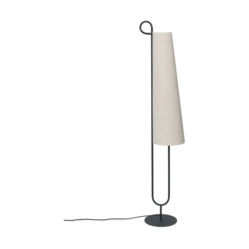 Worldwide Shipping Ancora floor lamp, Black-Natural