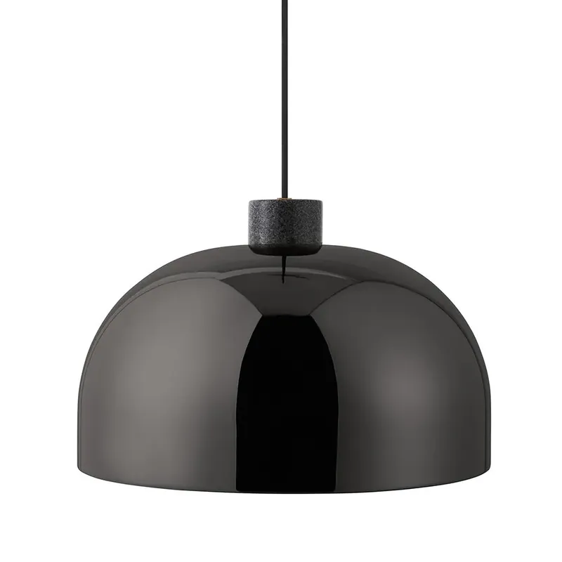Limited Edition Grant pendant lamp, Black, small- steel, granite