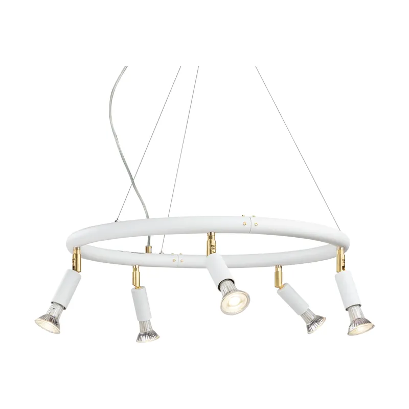 Star round 5 spotlight Ø60 cm, White steel Super Sale