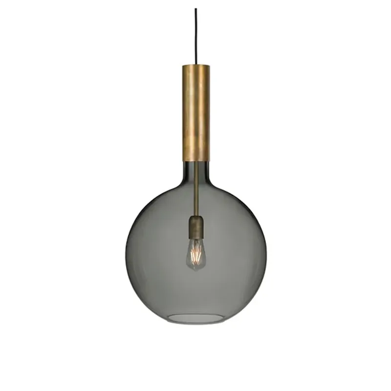 Exclusive Rosdala pendant, Clear glass, black oxidized iron, small