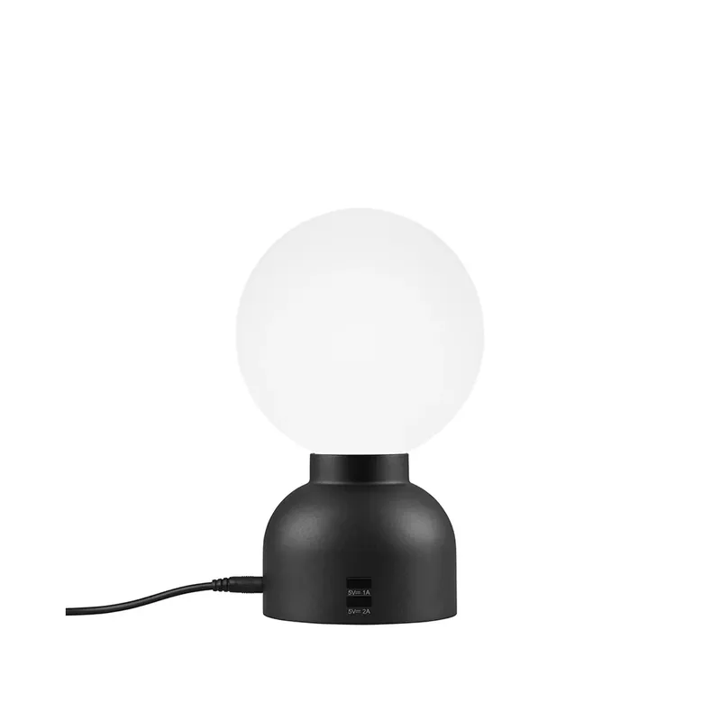 Pluggie table lamp, Black, opal glass Super Sale