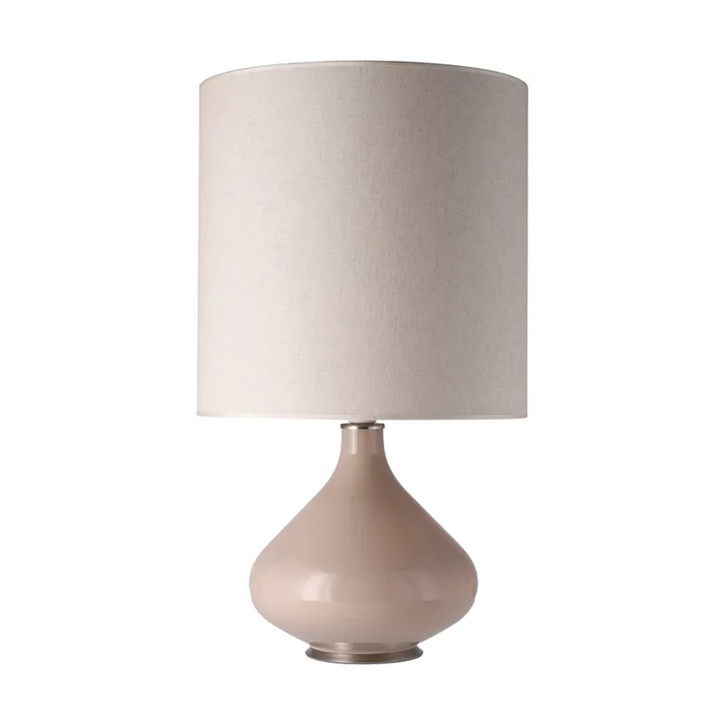 Big Sale Flavia table lamp beige lamp base, Lino Negro M