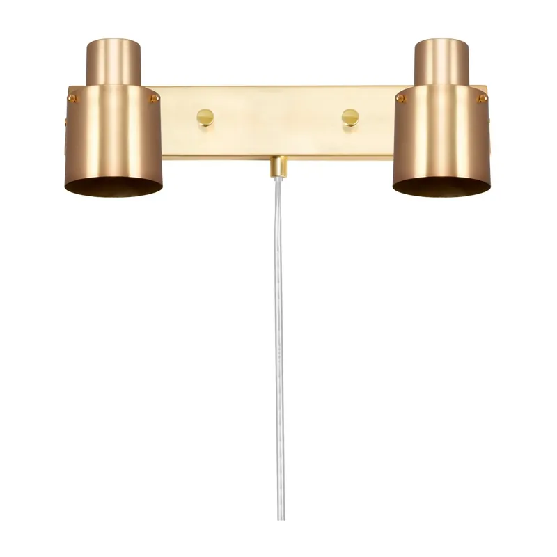 Clark 2 wall lamp, Black-brushed brass Bargain