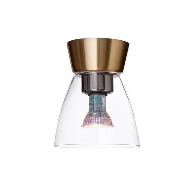 Bizzo ceiling lamp clear glass Ø16.5 cm, white shiny In Demand
