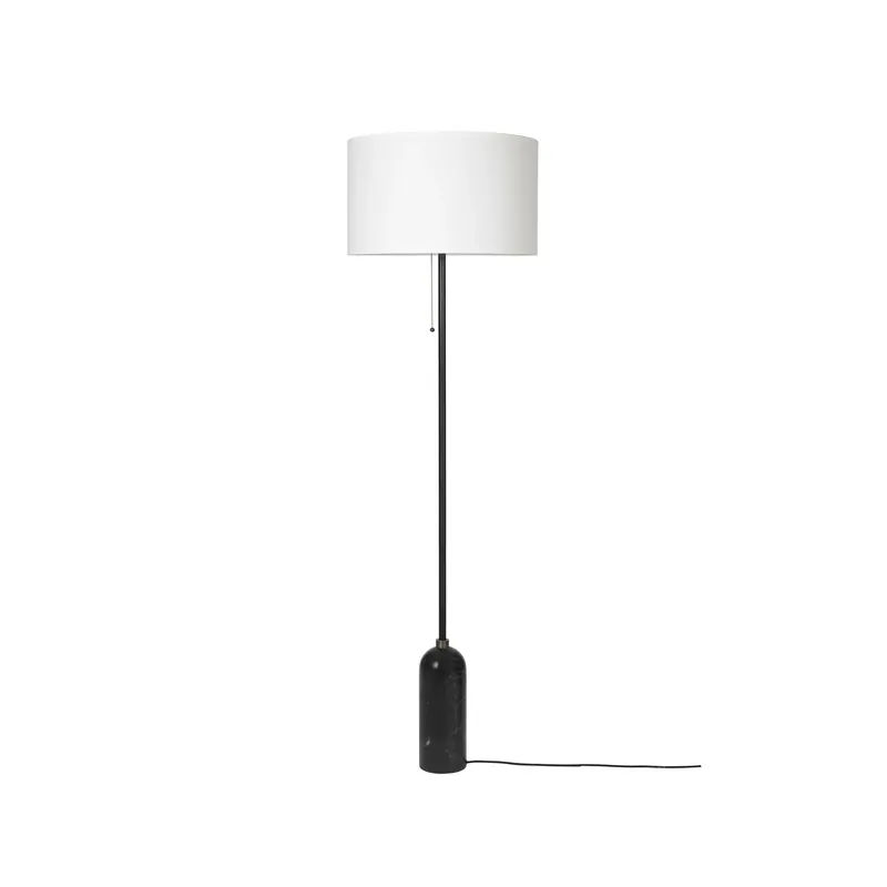 Gravity floor lamp, Black steel/white Direct From Manufacturer