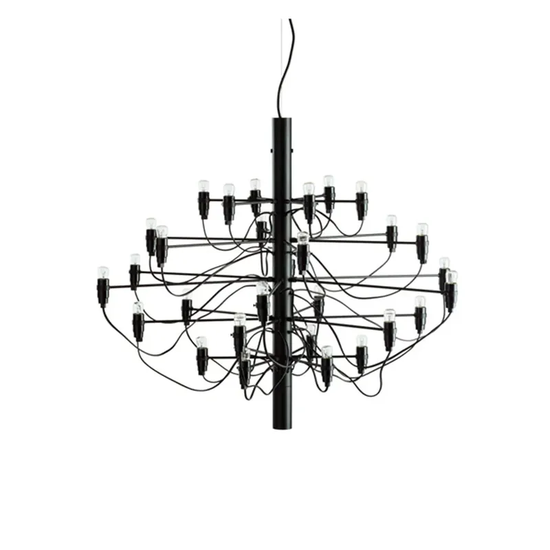 Save Now 2097 Sarfatti chandelier LED, Chrome 18 lamps