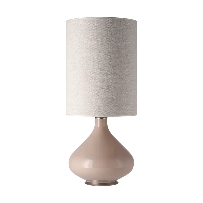 Luxury Flavia table lamp beige lamp base, Lino Negro M