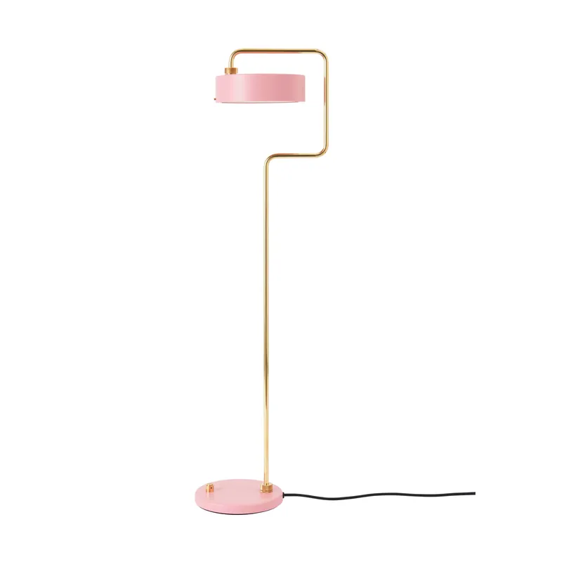 Handmade Petite Machine floor lamp, Deep black