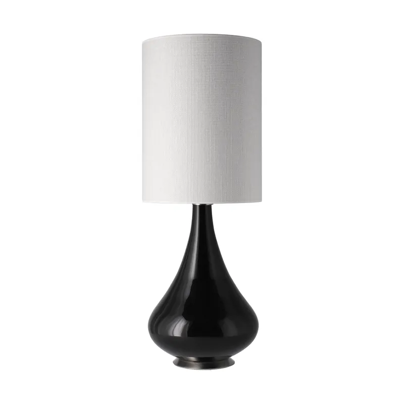 Premium Renata table lamp black lamp base, Lino Negro M