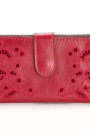 "As Is" Patricia Nash Fall Lace Leather Nazari Bifold Wallet Wholesale