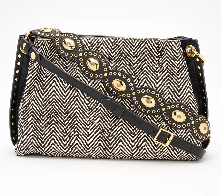 "As Is" Aimee Kestenberg Roma Leather Double Entry Shoulder Bag Deal