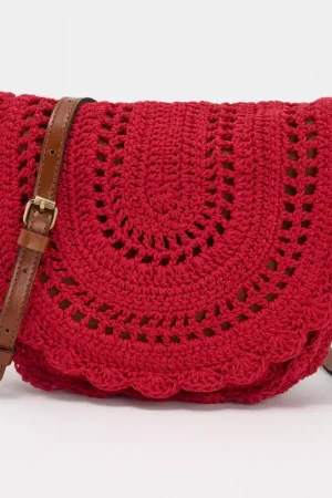 "As Is" Patricia Nash Crochet Nikita Flap Crossbody Price Drop