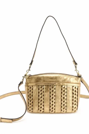"As Is" Patricia Nash Arlee Woven Leather Crossbody Hot Picks