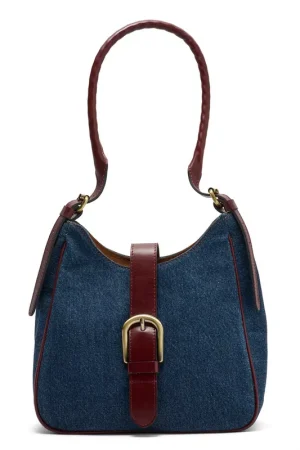 "As Is" Patricia Nash Verretto Denim Adjustable Shoulder Bag Today Only