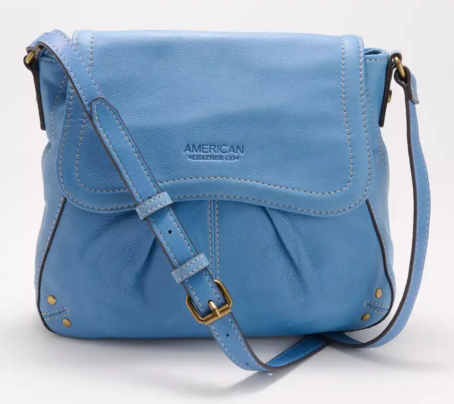 "As Is" American Leather Co. Ria Front Flap Large Crossbody Express Delivery