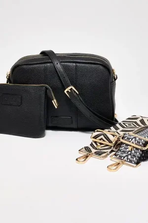 "As Is" Pom Pom London City Duo Crossbody with 2 Straps & RFID Coin Purse Secure Checkout