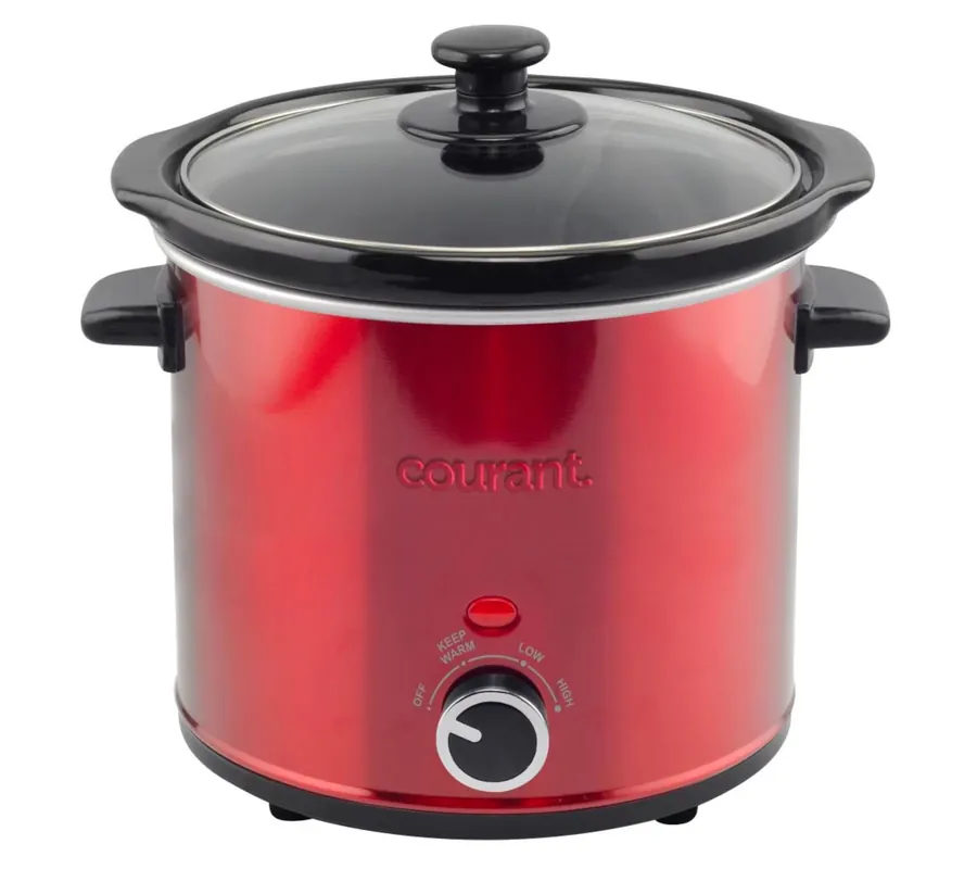 Markdown Courant 3.2 Quart Red Slow Cooker with Removabl e Ceramic Pot
