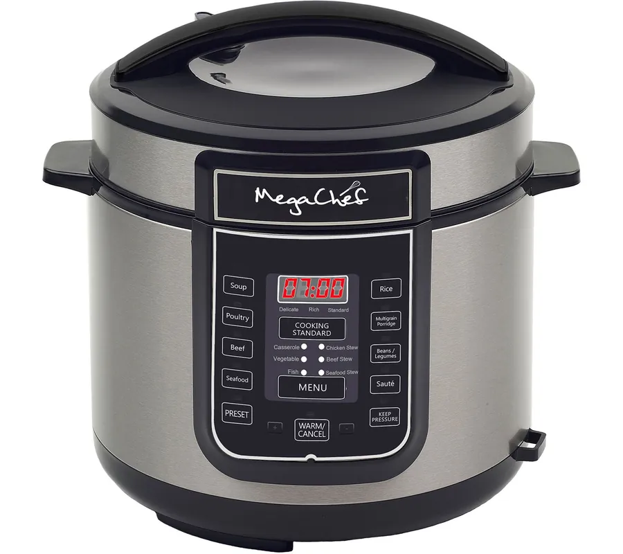Top Rated MegaChef 6-Quart Digital Pressure Cooker w/ 14Preset Features