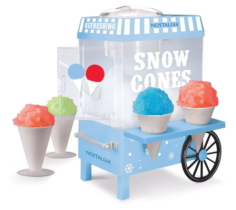 Nostalgia 8 Oz. Snow Cone Maker in Blue Handmade