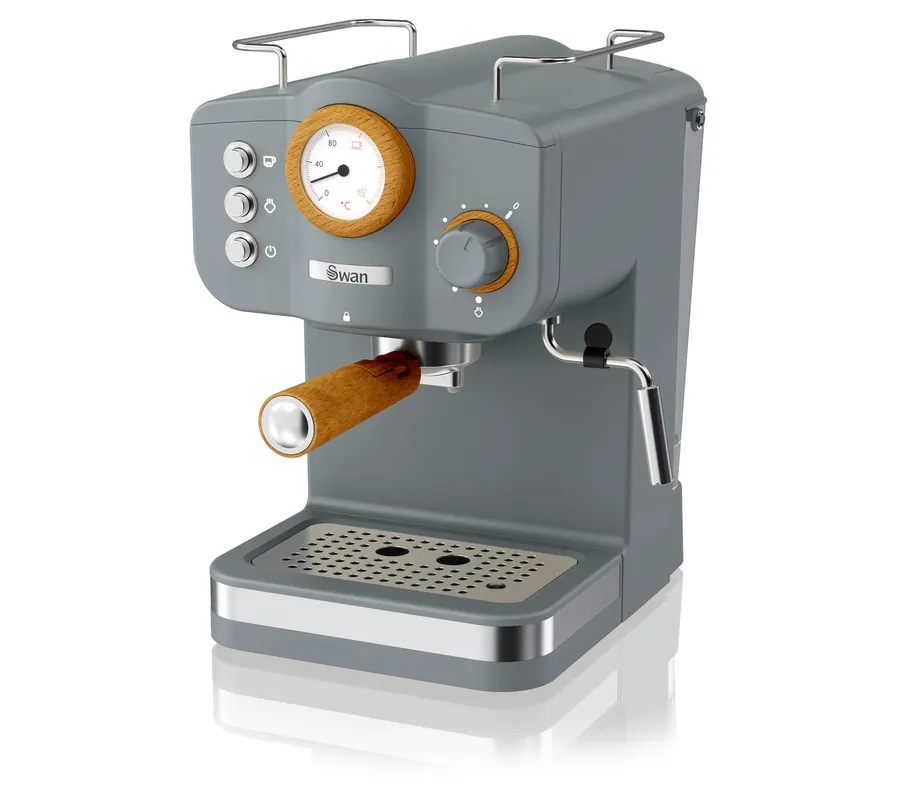 Premium Swan Gray Nordic Pump Espresso Coffee Machine