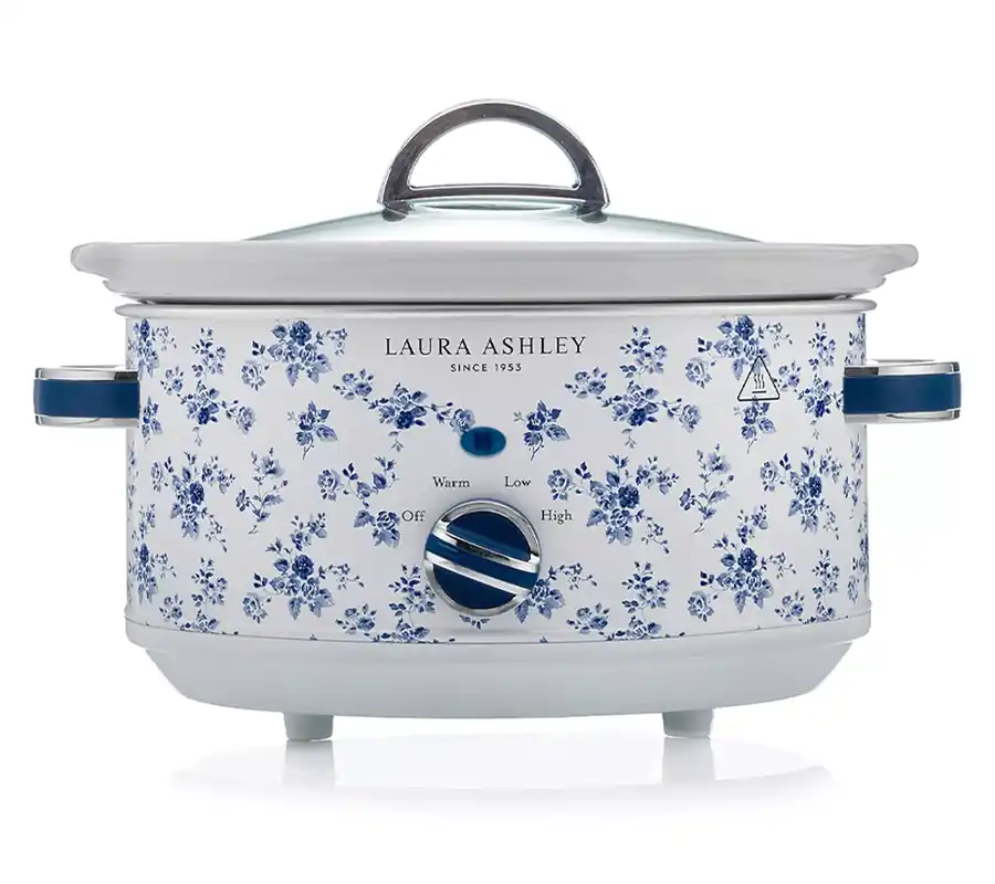 Laura Ashley 3.5 Quart Slow Cooker w/ Glass Lid and 4 Heat Settings Don’t Miss Out