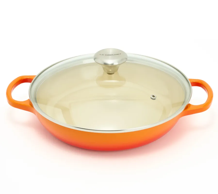 Le Creuset 2.25-qt Signature Cast Iron Braiser w/ Glass Lid Original