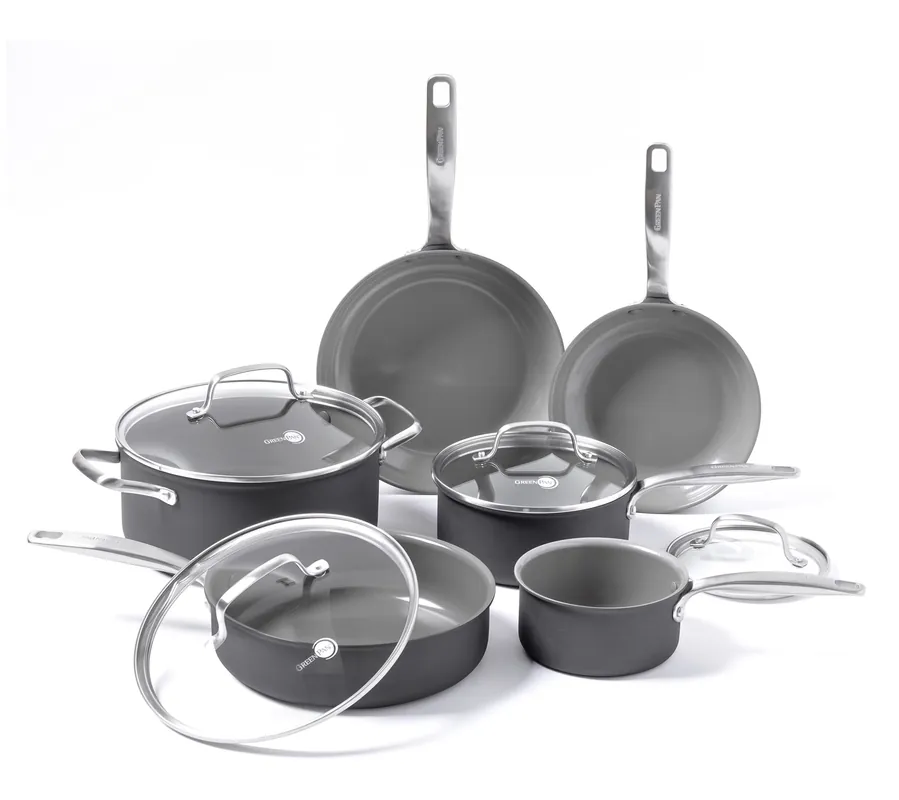 Genuine GreenPan Chatham Ceramic Non-Stick 10-Piece Cookware Set