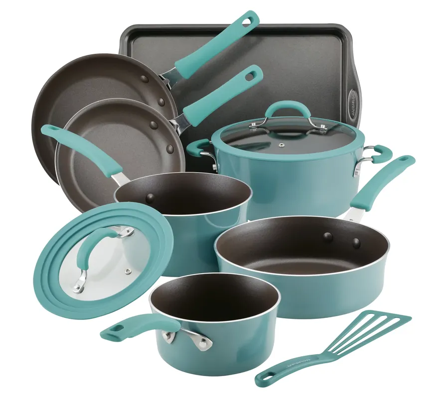 Rachael Ray Cook + Create 10pc Aluminum Non-stik Cookware Set Flash Sale