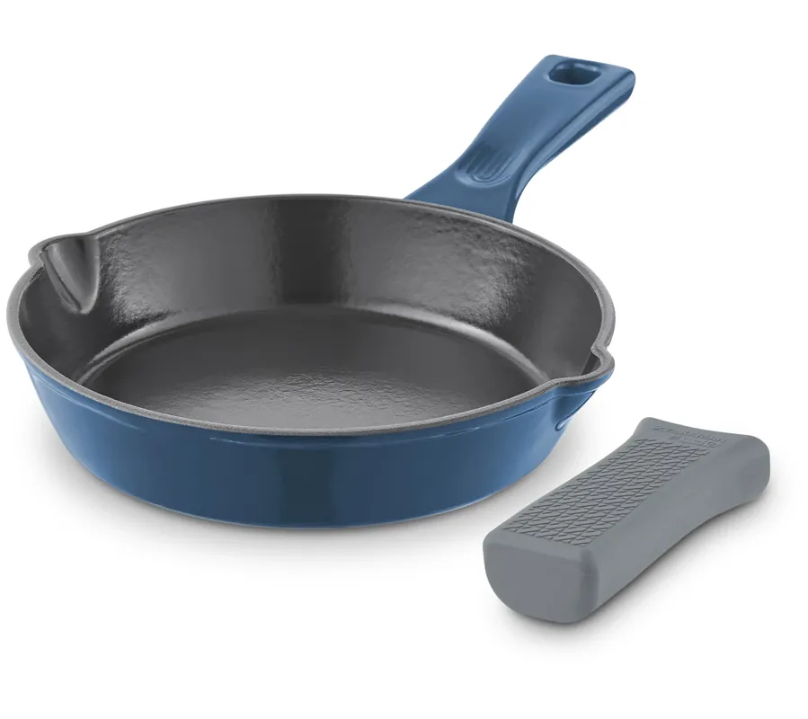 Zakarian by Dash 8" Cast Iron Skillet w/ Silicone Handle Seasonal Sale