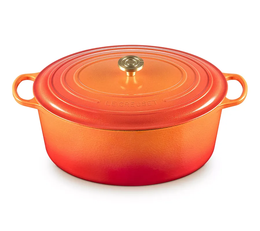 Le Creuset Flamme Doree 15.5 Quart Oval Dutch Oven Super Sale
