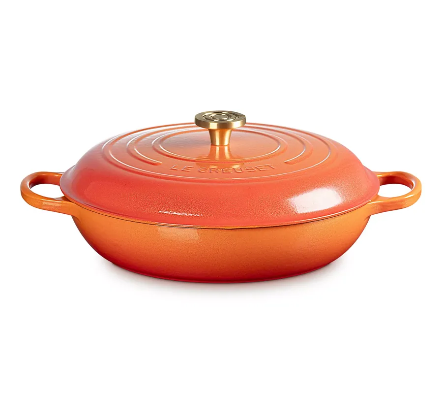 Sale Le Creuset Flamme Doree 5 Quart Cast Iron Braiser